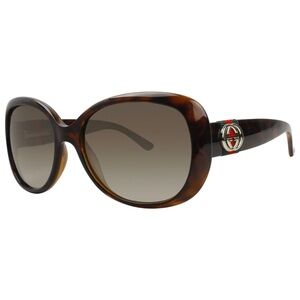 Gucci Women’s 3644/S Tortoiseshell Sunglasses with Logo Accent
